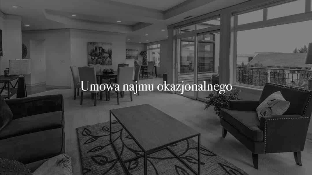 Umowa najmu okazjonalnego - co warto wiedzieć