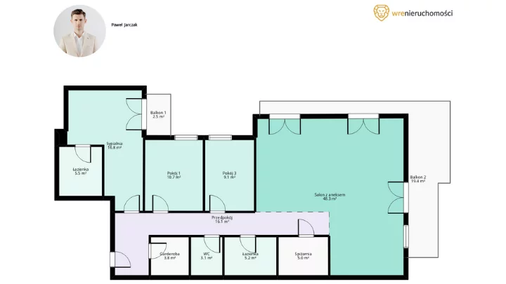 poziomy rzut mieszkania